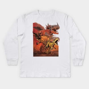 Evolution of Agumon Kids Long Sleeve T-Shirt